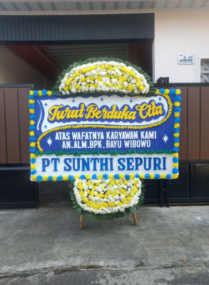 Papan Bunga Duka di Jember